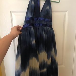 Blue and White Dress